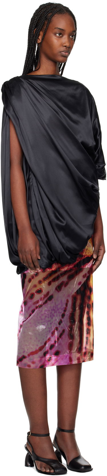 Пола Dries Van Noten Dries Van Noten Silk Draped Blouse Многоцветен | 251-010738-1032, 1