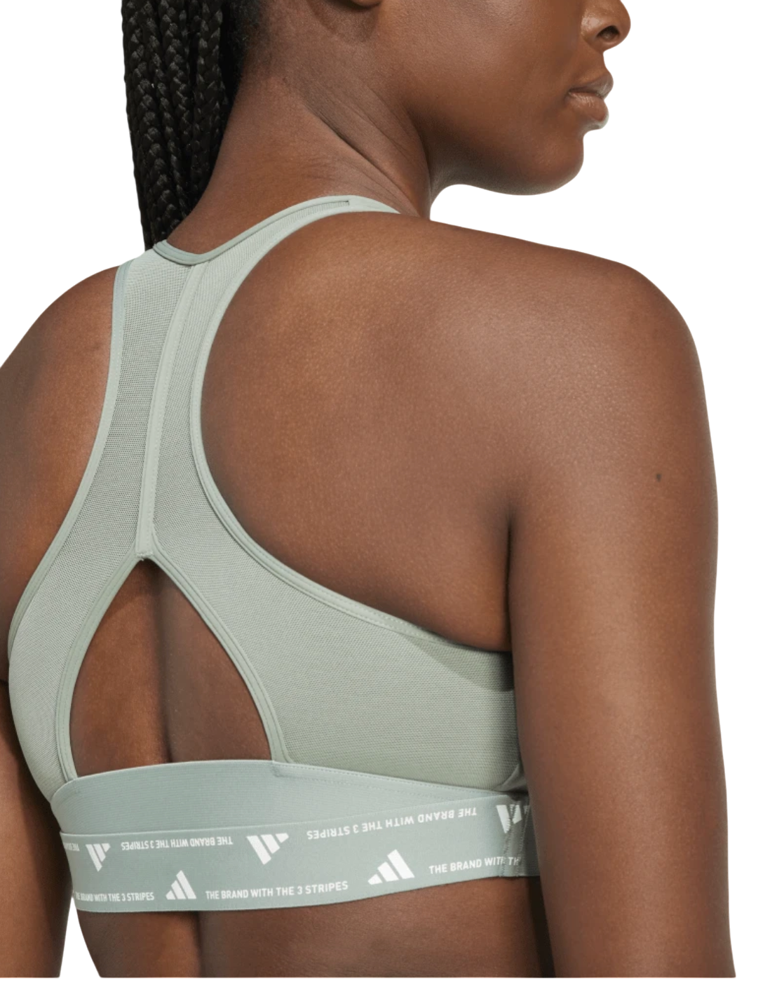 Сутиен adidas Originals Powerreact Sports Bra Зелено | jj0878, 1