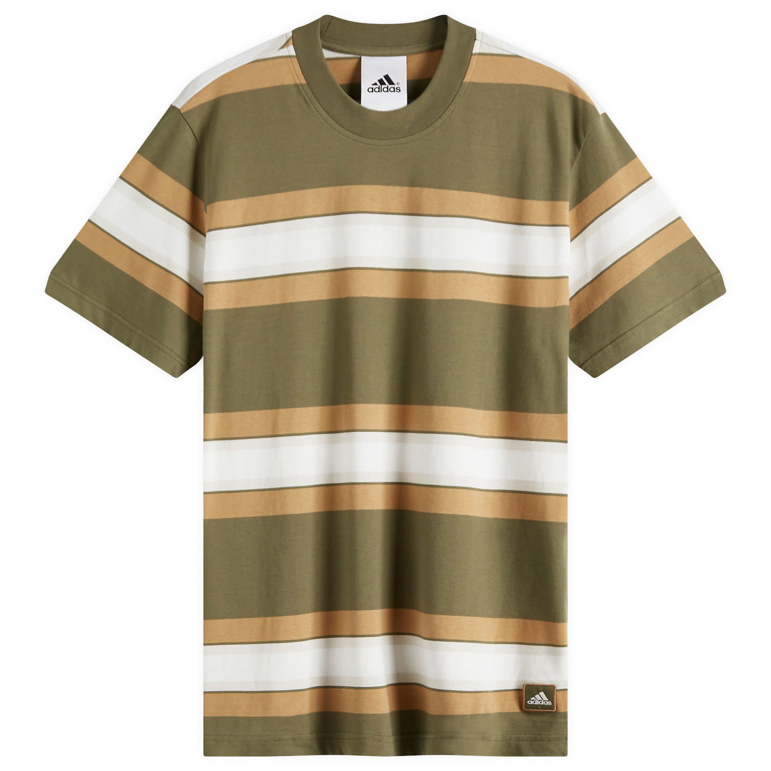 Тениска adidas Originals Men's GRFX Striped T-Shirt, Size Large Зелено | JD5414, 0