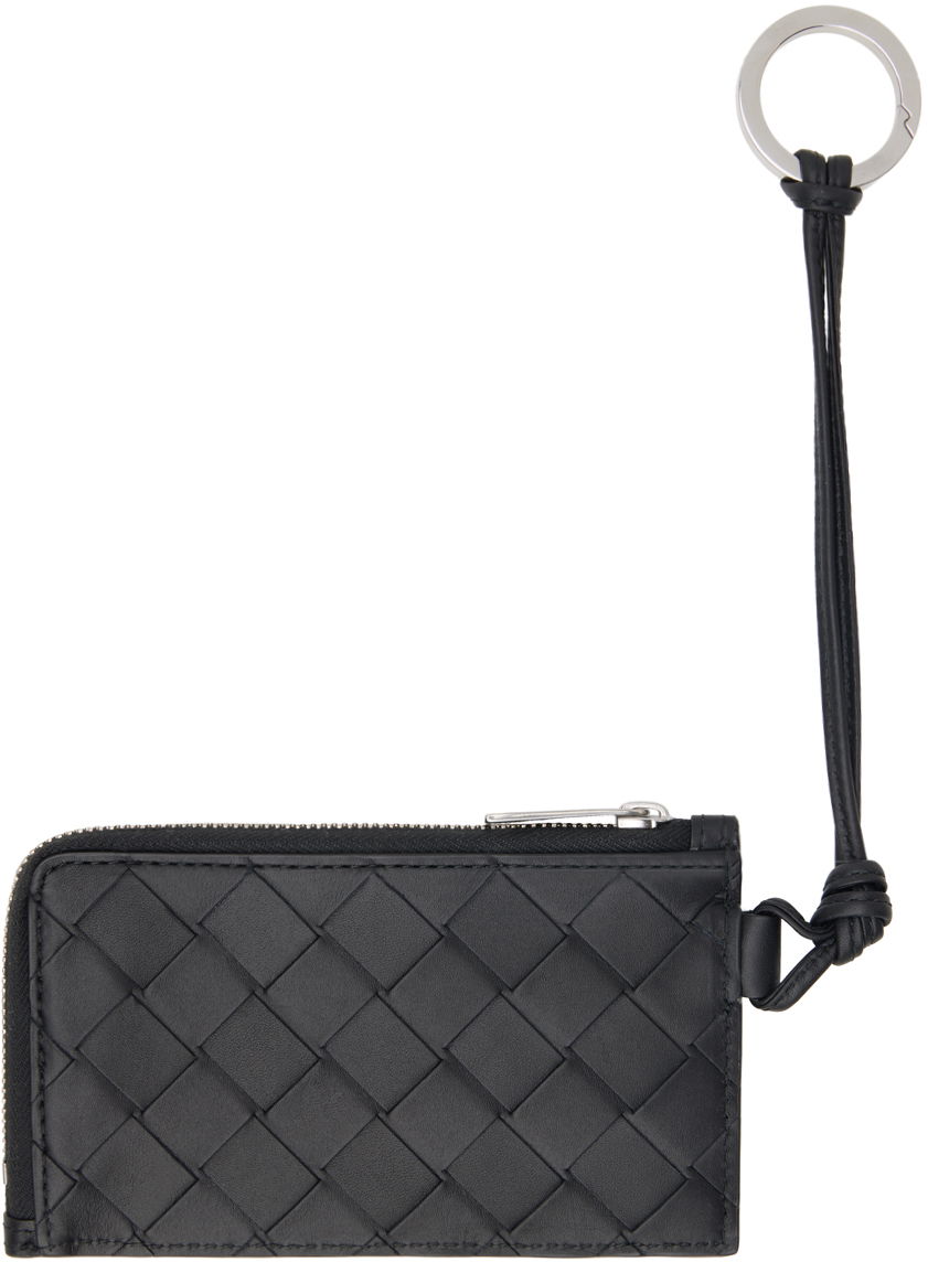 Портфейл Bottega Veneta Intrecciato L-Zippered Leather Card Holder Сиво | 775544VCPQ3, 1