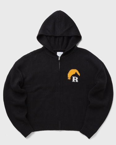 Суитчър Rhude MOONLIGHT KNIT ZIP-UP HOODIE Черно | RHPF24HO018672322, 0