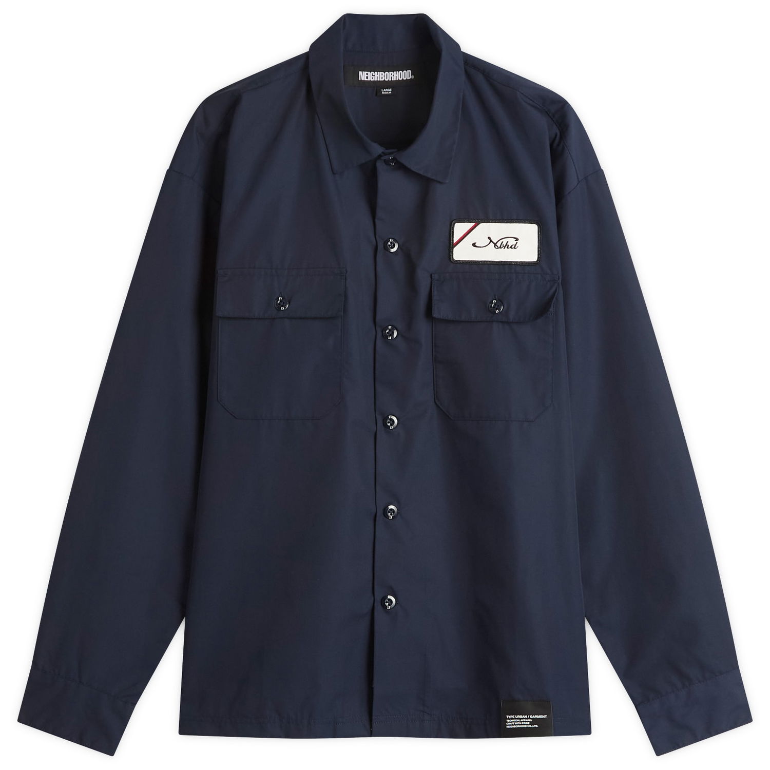 Риза Neighborhood Classic Work Shirt, Size Large Тъмно синьо | 251TSNH-SHM01-NVY, 0