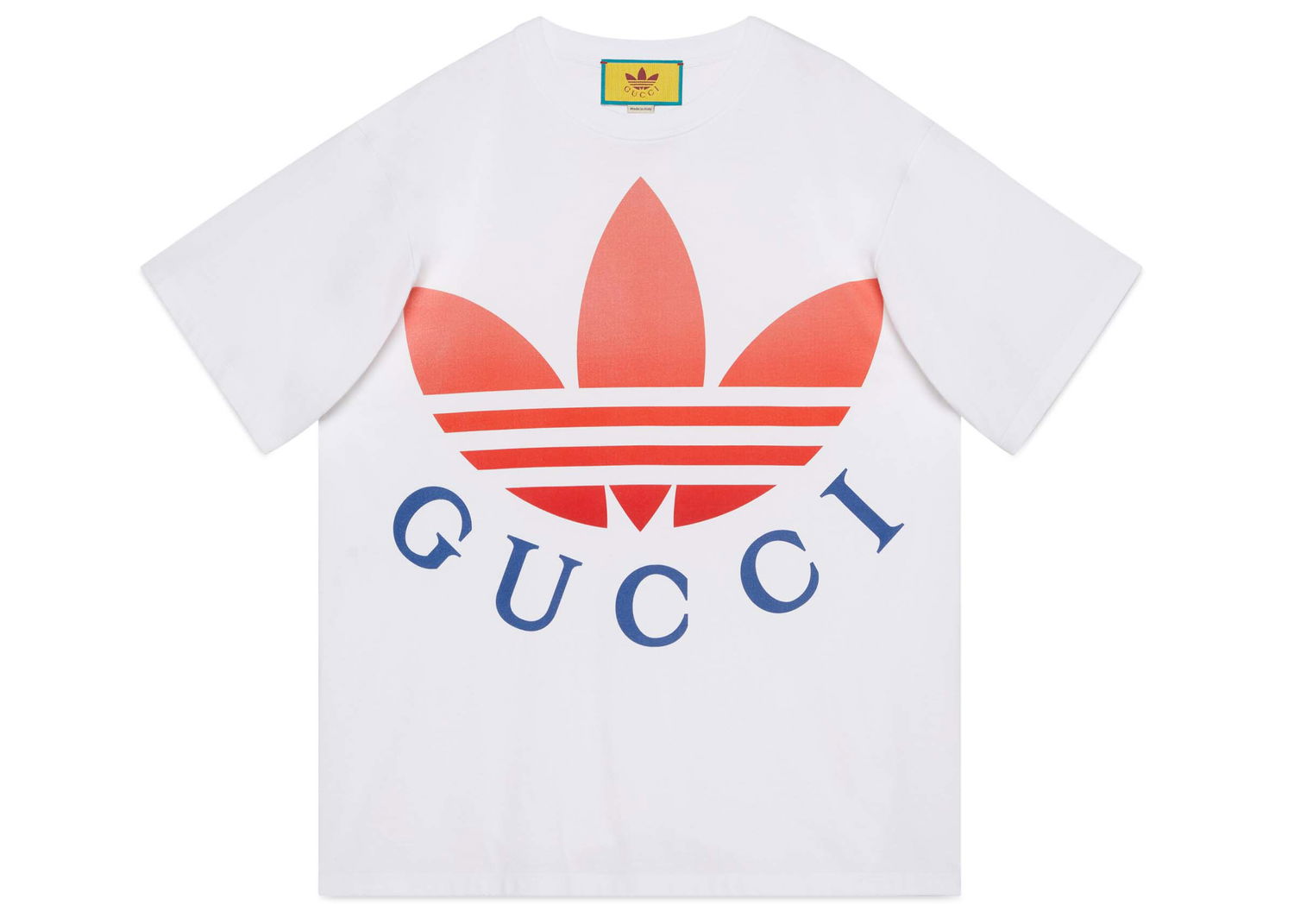 Тениска Gucci x Adidas T-Shirt White/Red Сиво | 723384 XJE2A 9280, 0