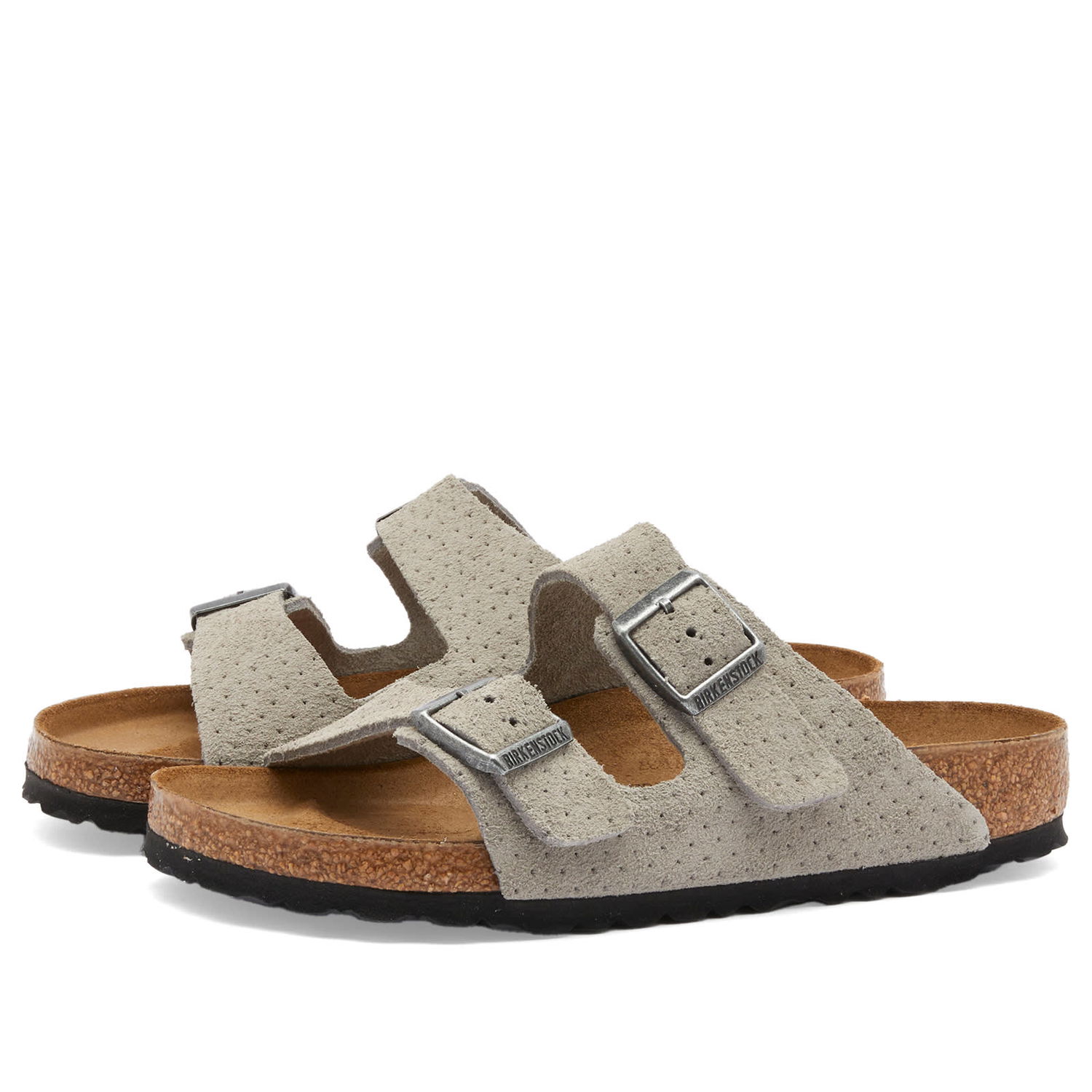 Кецове и обувки Birkenstock Arizona Stone Coin Embossed Dots Сиво | 1026988, 0