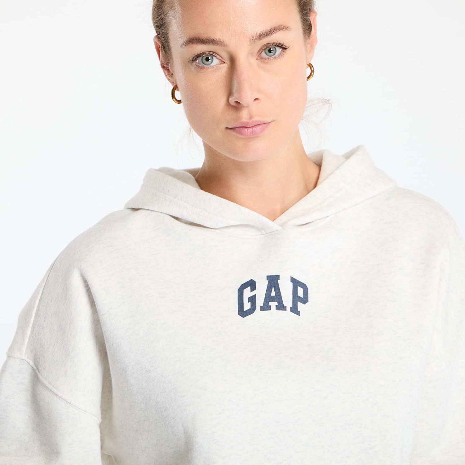Суитчър GAP GAP Cropped Logo Hoodie Бяло | 429497-06, 1
