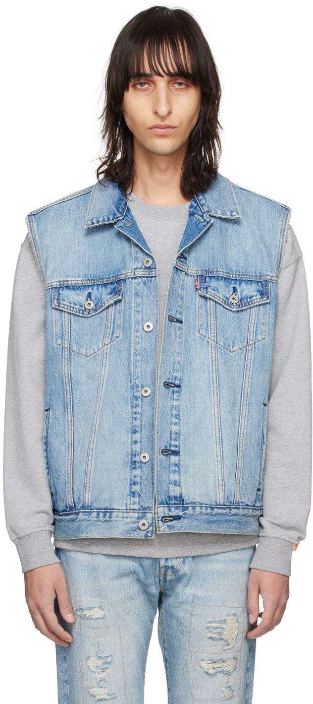 Жилетка Levi's Blue Relaxed Trucker Denim Vest Синьо | A5789-0000, 0