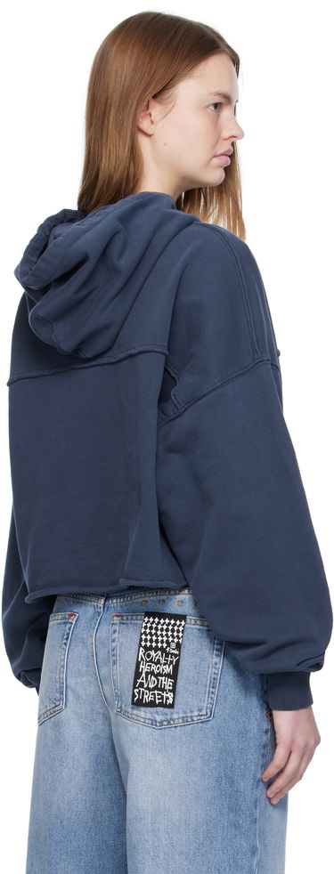 Суитчър Ksubi Ksubi Oh G Cropped Hoodie Синьо | WFA25FL004, 2