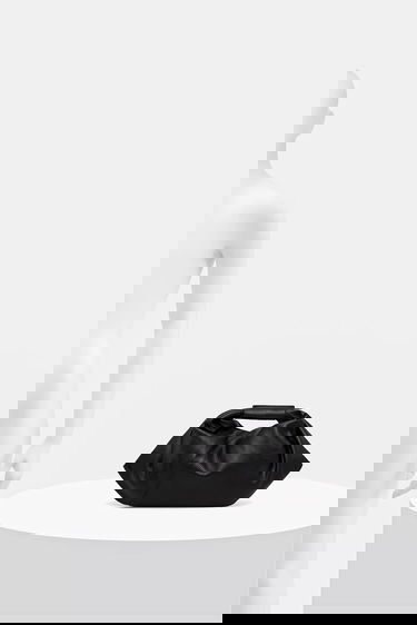 Дамска чанта Maison Margiela MM6 Maison Margiela Japanese Draped Mini Leather Bag Черно | SB5WD0029, 5