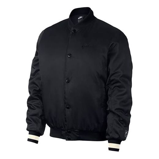 Яке бомбър Nike Air Solid Logo Woven Baseball Jacket Черно | AR1838-010