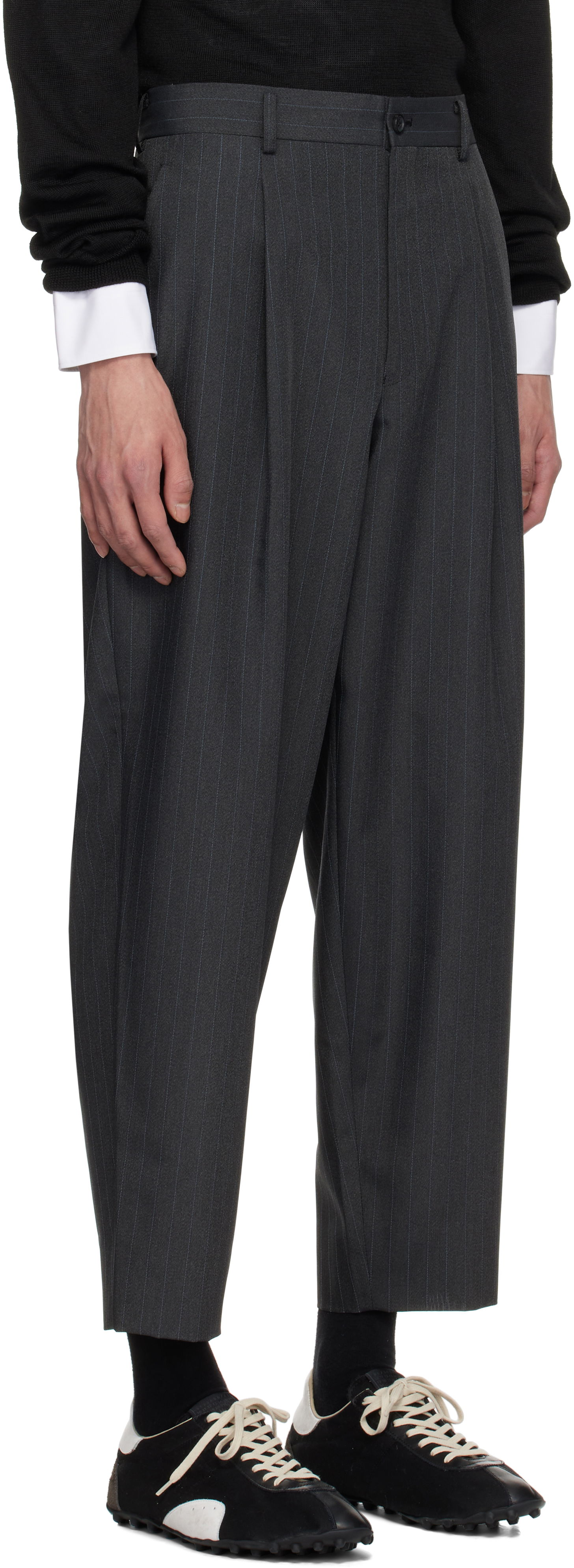Панталони Comme des Garçons Homme Deux Pinstripe Trousers Сиво | DO-P022-051, 1