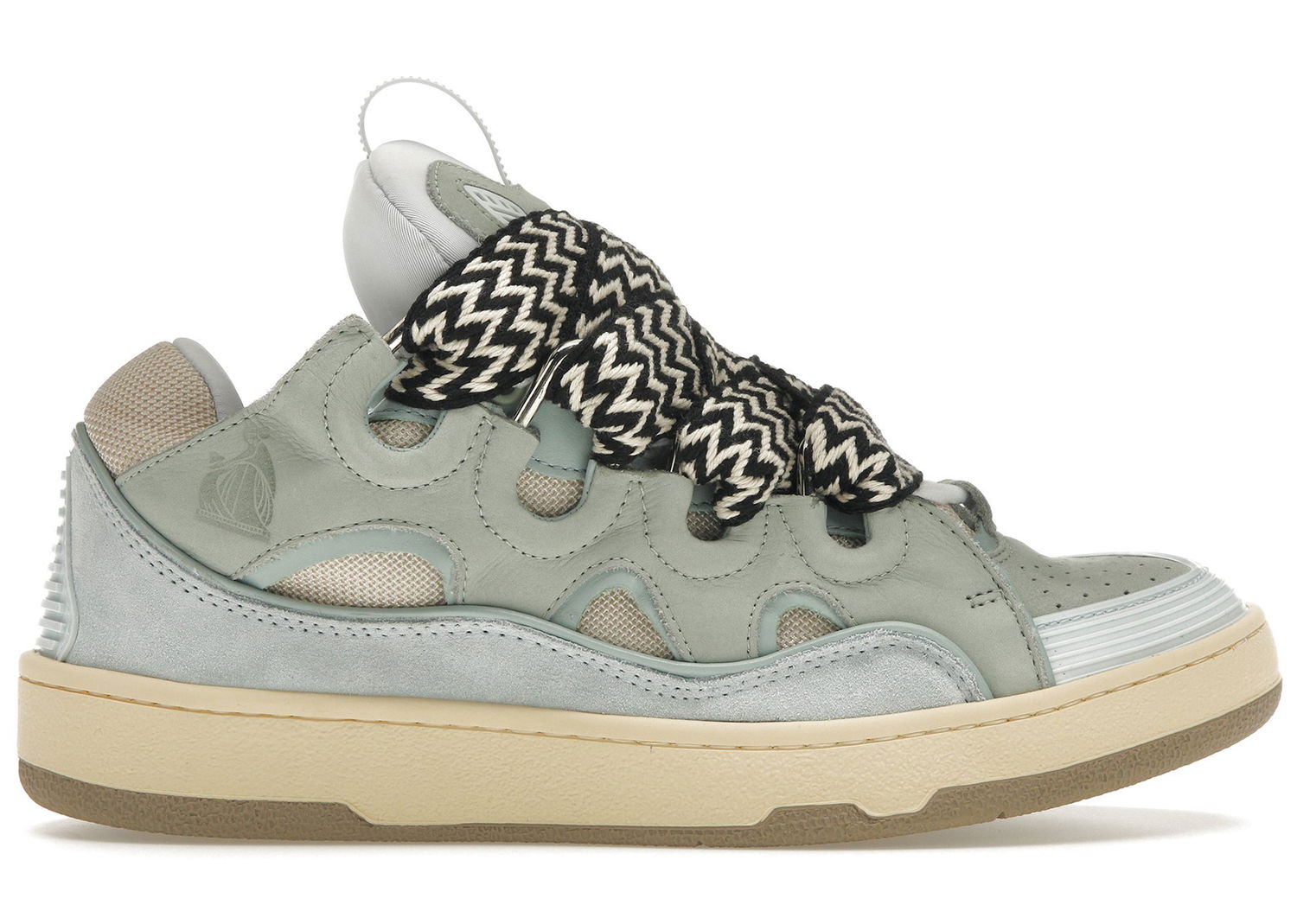 Кецове и обувки LANVIN Leather Curb "Light Blue" Сиво | FMKRK11DRA2A2121, 0