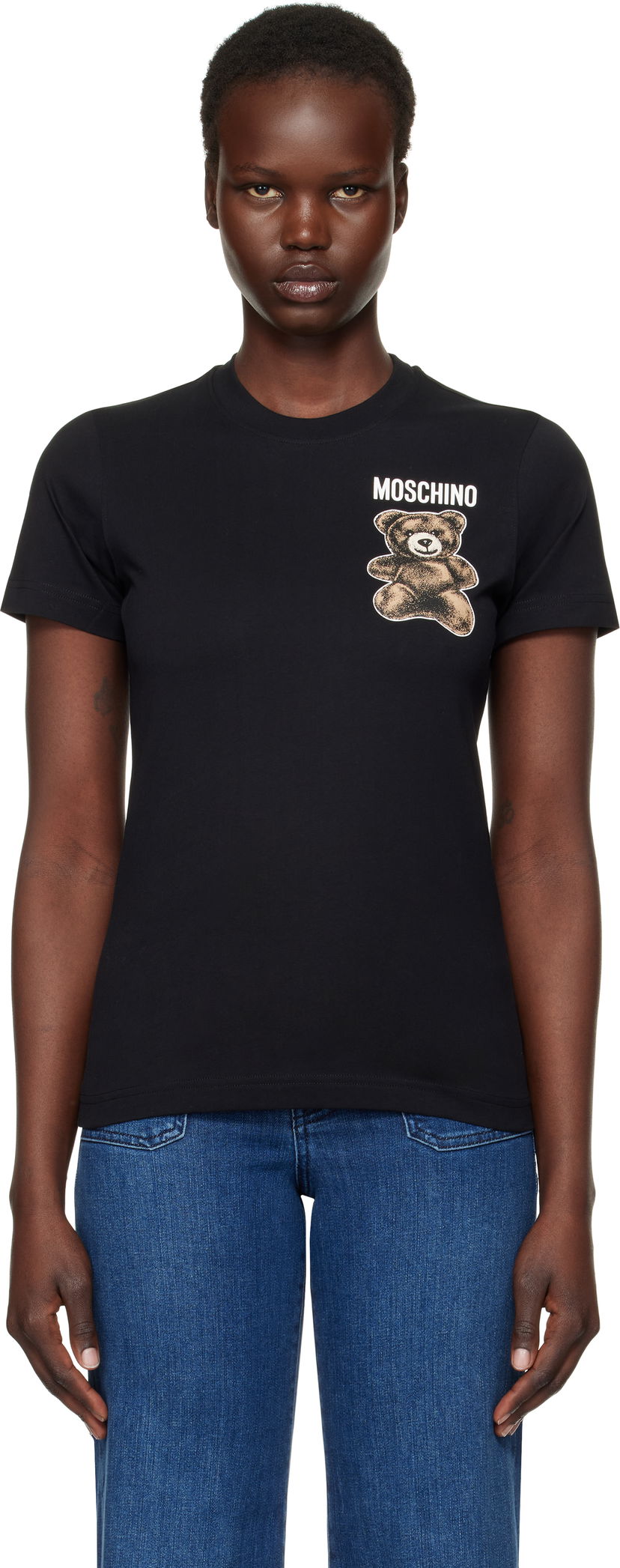 Тениска Moschino Teddy Bear Graphic T-Shirt Черно | V070805411555