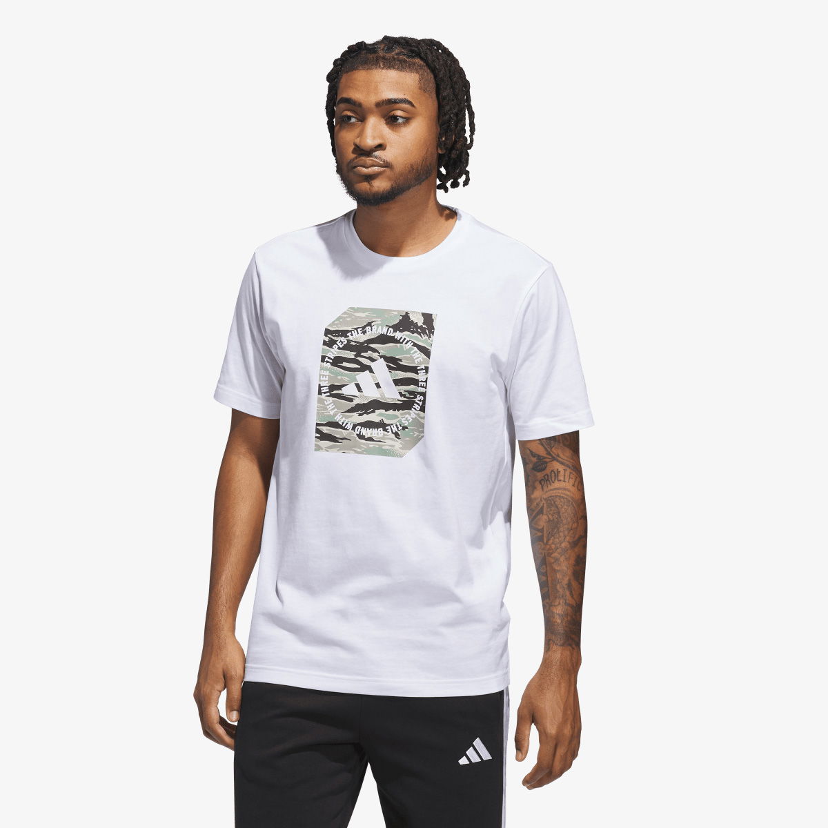 Тениска adidas Originals Camo Box Graphic Tee Бяло | JM0387, 1
