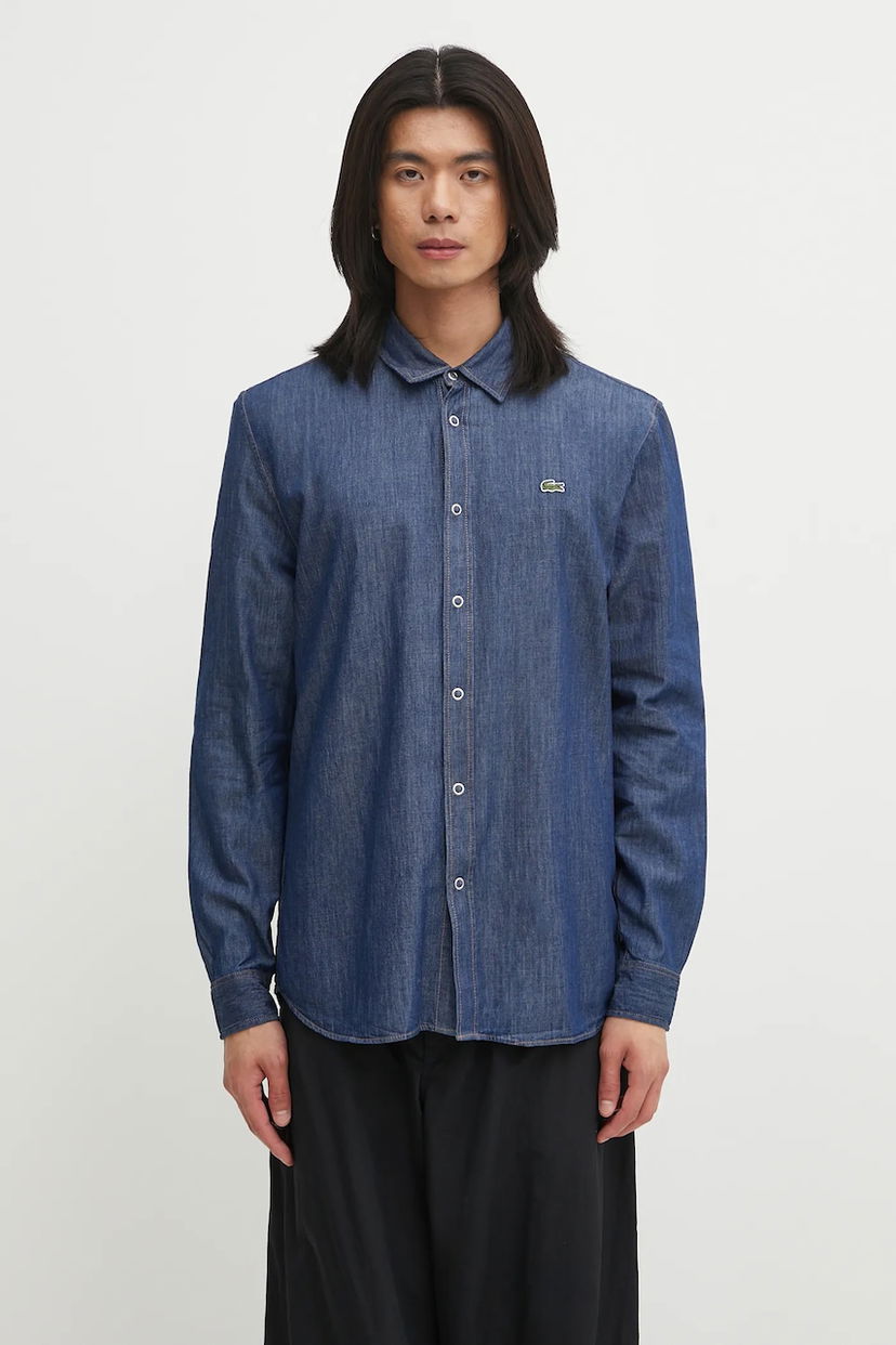 Риза Lacoste Lacoste Denim Shirt, Regular Fit Синьо | CH9084
