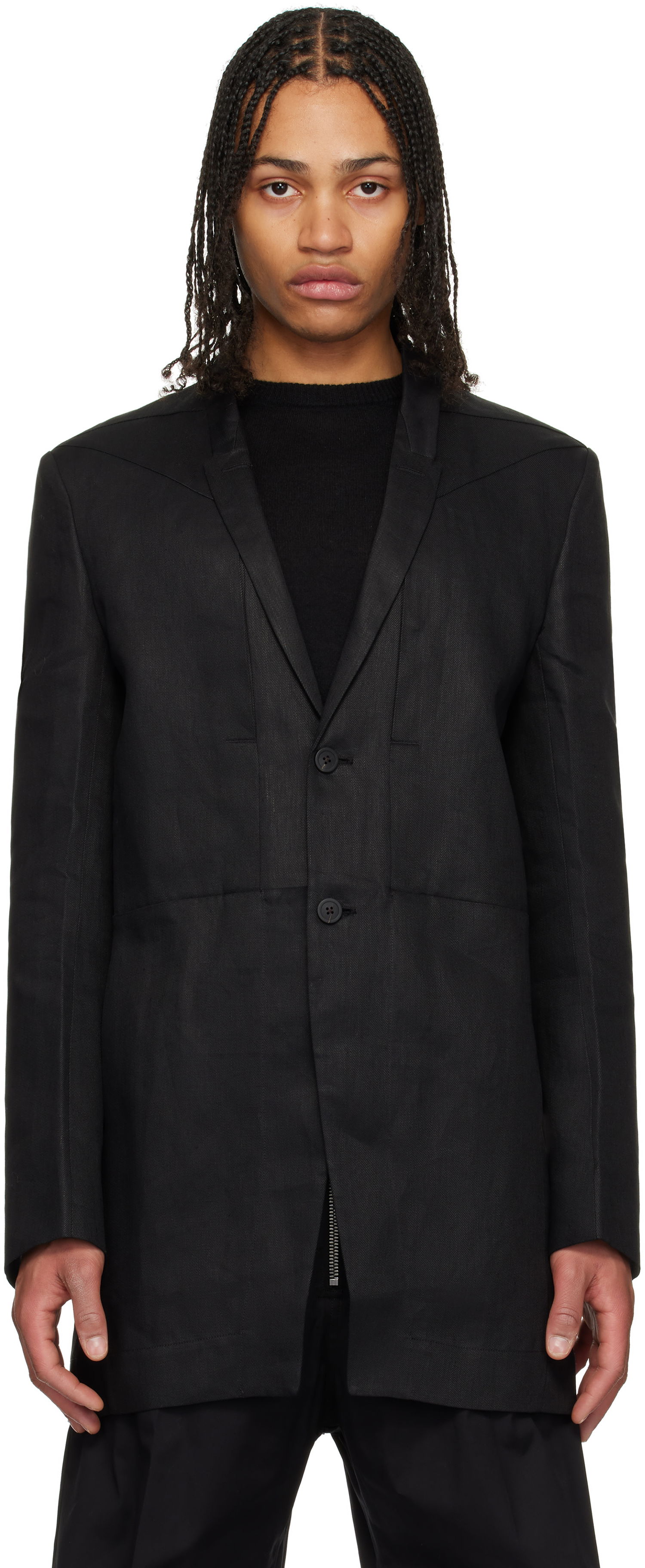 Яке Rick Owens Rick Owens Hollywood Lido Blazer Черно | RU01E5753 TWL, 0