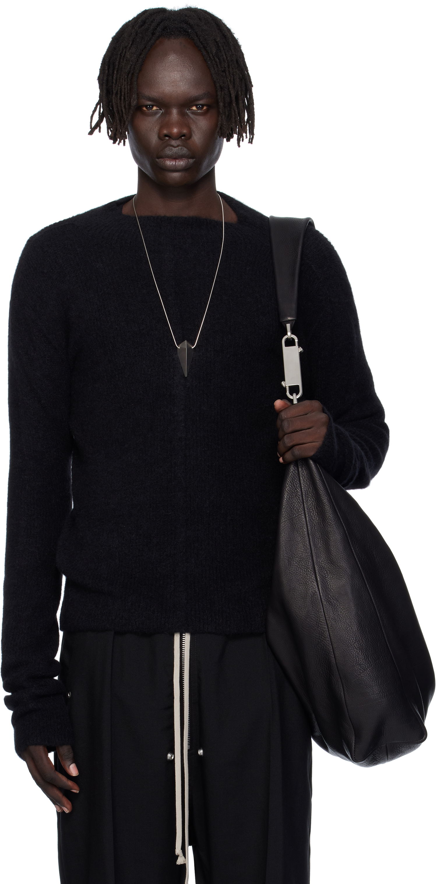 Пуловер Rick Owens Rick Owens Headon Pull Sweater Черно | RU02E1690 KWP, 0