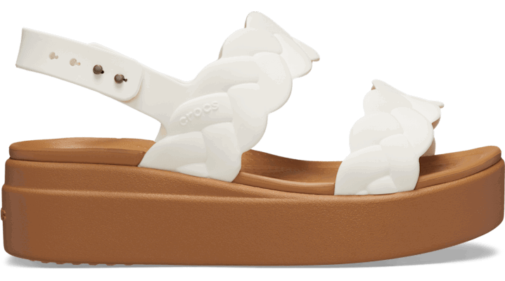 Кецове и обувки Crocs Brooklyn Woven Low Sandals Бяло | 209977-0WV, 0