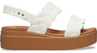 Кецове и обувки Crocs Brooklyn Woven Low Sandals Бяло | 209977-0WV, 0