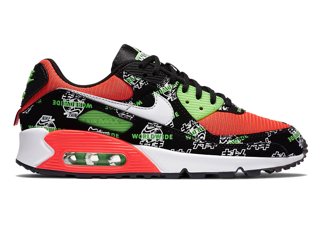 Кецове и обувки Nike Air Max 90 SE Worldwide Katakana Black W Многоцветен | DA1342-013, 0