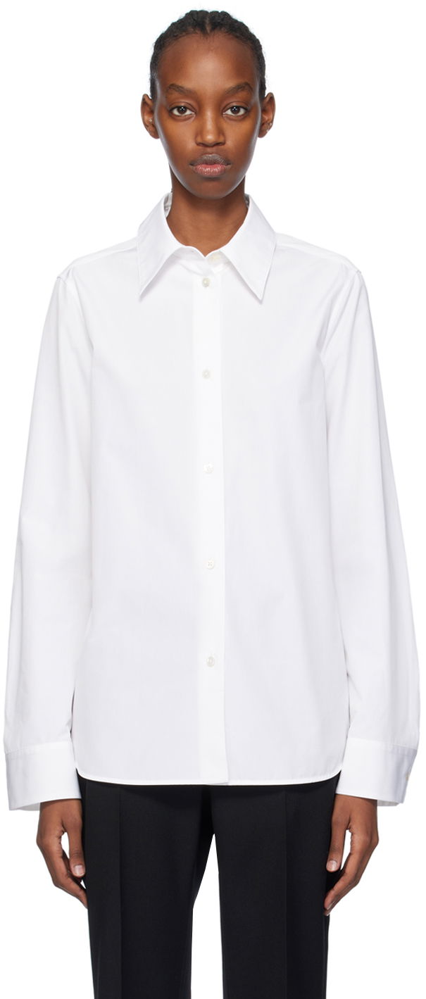 Риза Jil Sander Pointed Collar Shirt Бяло | J04DL0003_J45001, 0
