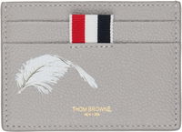 Thom Browne Single Feather Print Card Holder