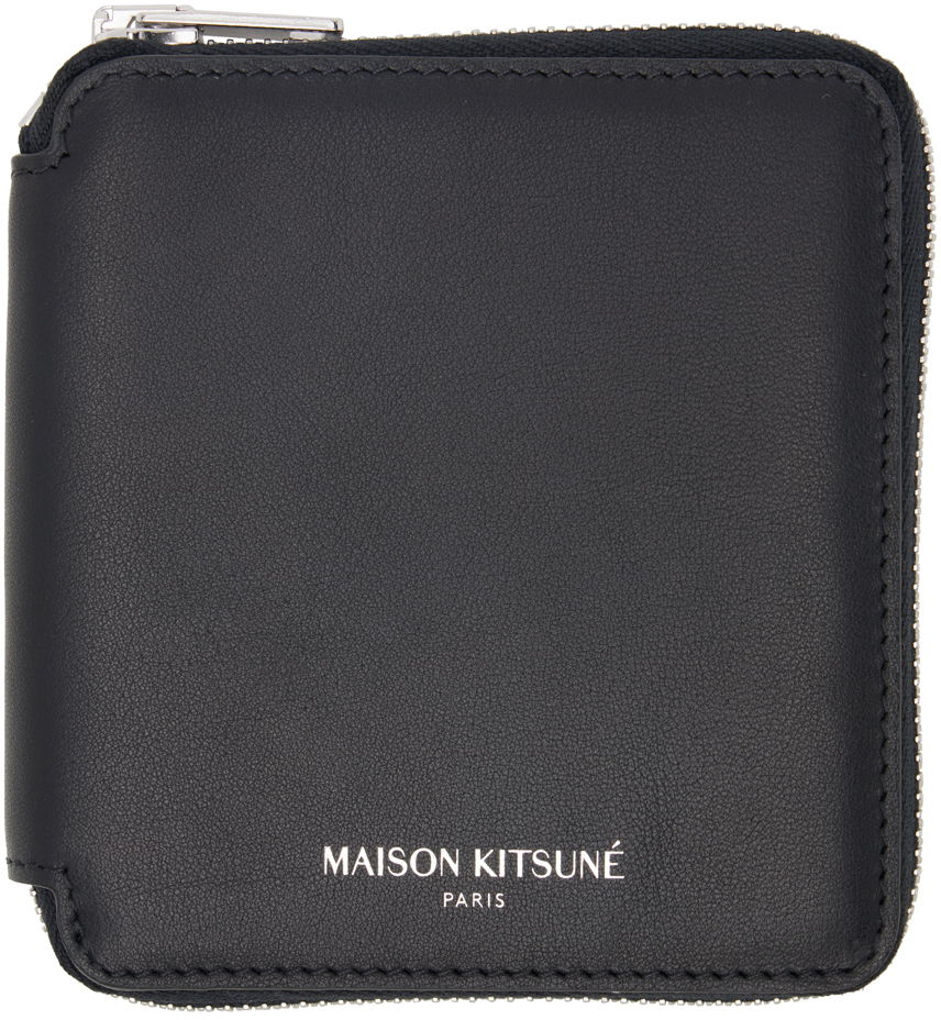 Портфейл MAISON KITSUNÉ Square Zipped Wallet Сиво | LM05346LC0038, 0