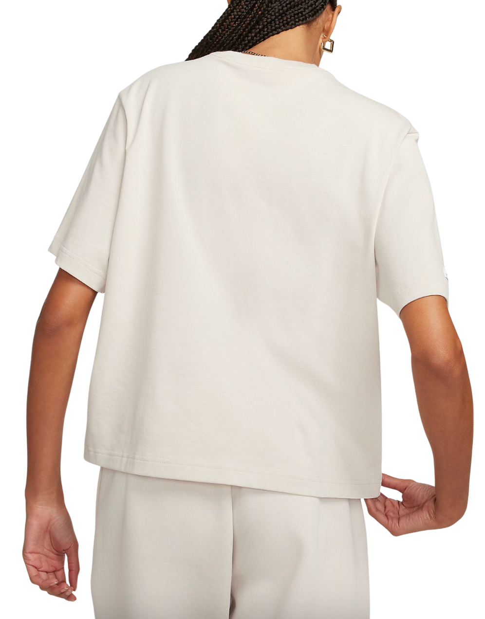 Тениска Nike W Classics Boxy T-Shirt, LT OREWOOD BRN Бяло | FQ6600-104, 1