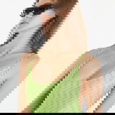 Бански DAILY PAPER Reya Monogram Swimsuit Daiquiri Green Зелено | 2413064, 3