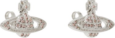 Обеци Vivienne Westwood Vivienne Westwood Mini Bas Relief Crystal Earrings Розово | 62020033-02P656-, 1