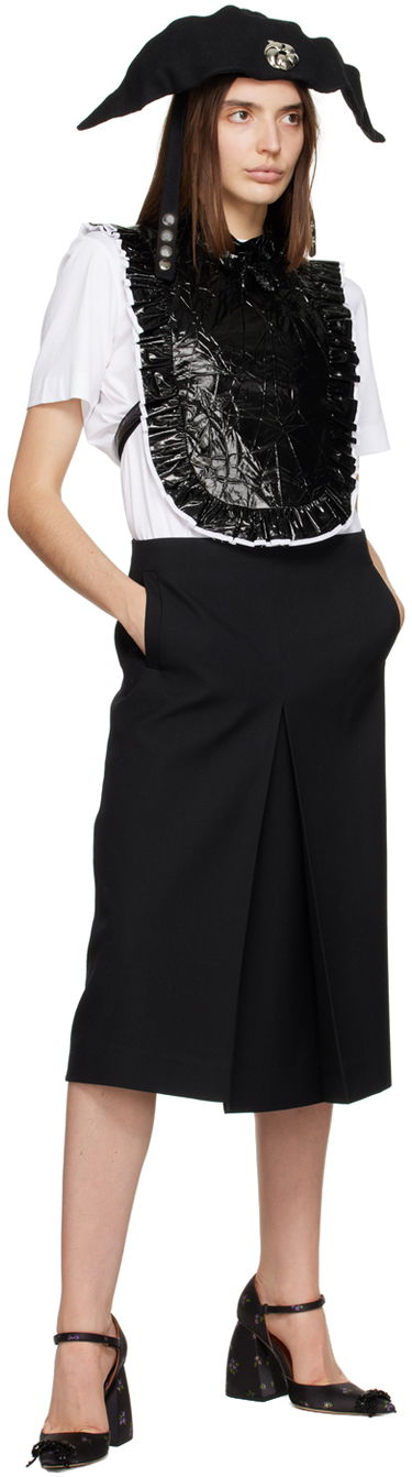 Тениски и потници SHUSHU/TONG SHUSHU/TONG Ruffled Pintuck Bib Top Черно | AW22TO10 PPU221, 3