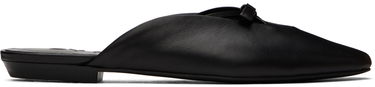 Кецове и обувки BY FAR Leather Mules with Bow Detail Черно | 23PFFNNFBLNAP, 0