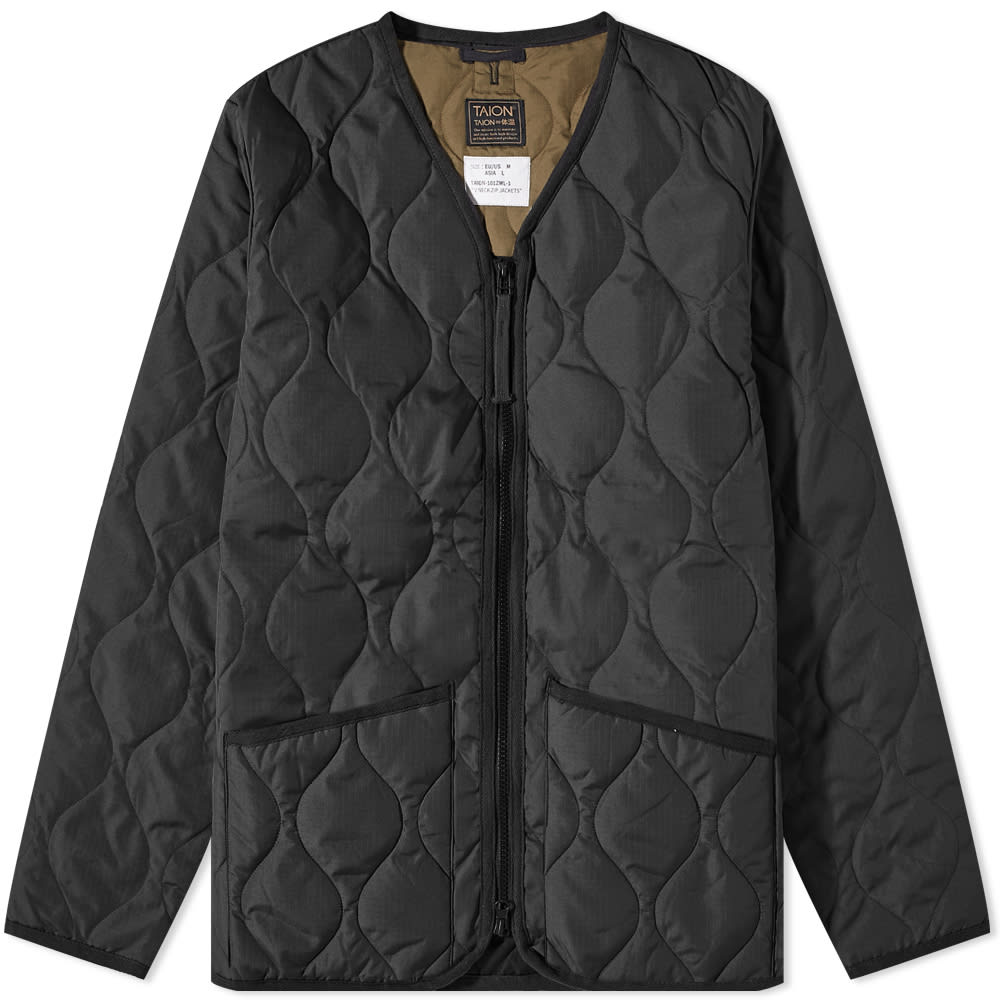 Яке TAION Military Zip V-Neck Down Jacket Черно | TAION-101ZML-1-BLK, 0