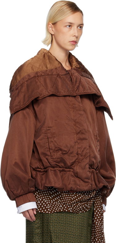 Парка Dries Van Noten Dries Van Noten Overdyed Short Parka Кафяво | 252-010527-2265, 1