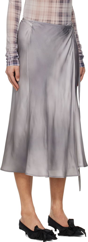 Пола Acne Studios Acne Studios Satin Wrap Midi Skirt Кафяво | AF0509-, 4