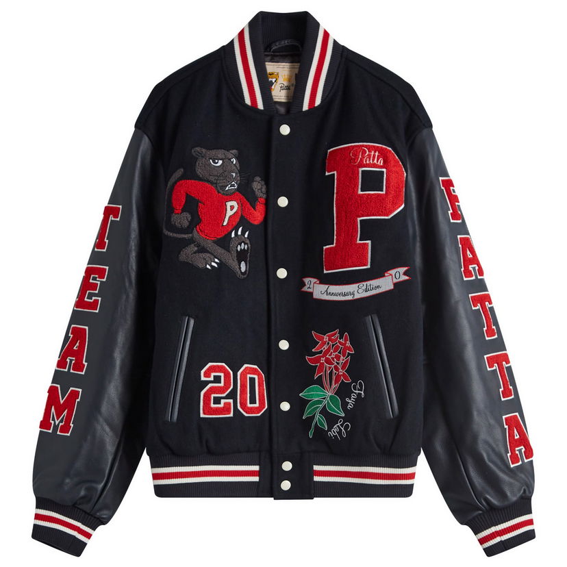 Яке бомбър Patta 20th Anniversary Varsity Jacket Синьо | PSP-AW24-6000-350-0001-176