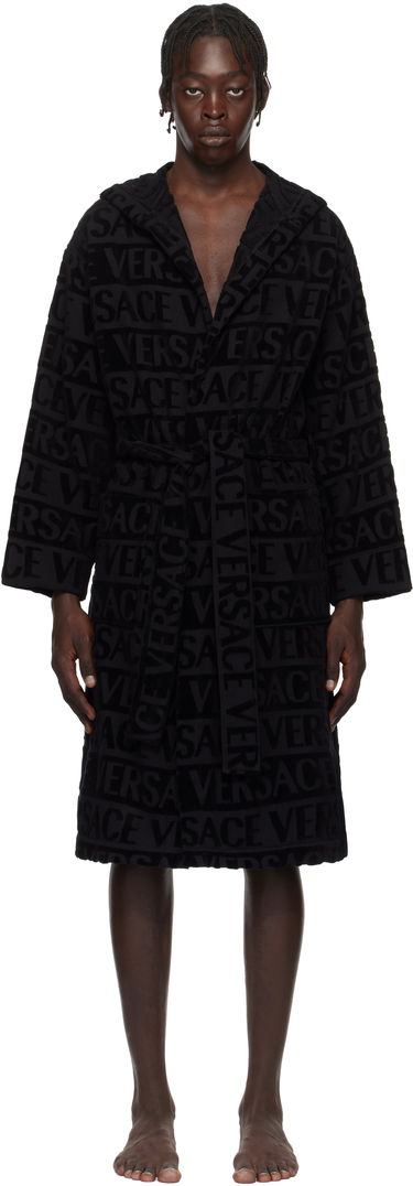Пижама Versace Versace 'Versace' Allover Bathrobe Черно | 1010660_1A07545, 0