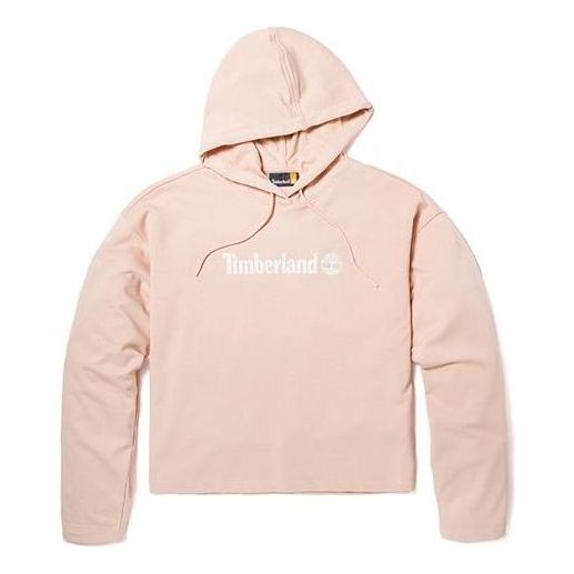 Суитчър Timberland Logo Print Crop Hoodie Розово | A6AZ2-662