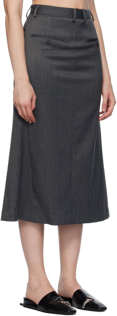 Пола Maison Margiela MM6 Maison Margiela Tailored Midi Skirt Сиво | S52MI0021 S47848, 1