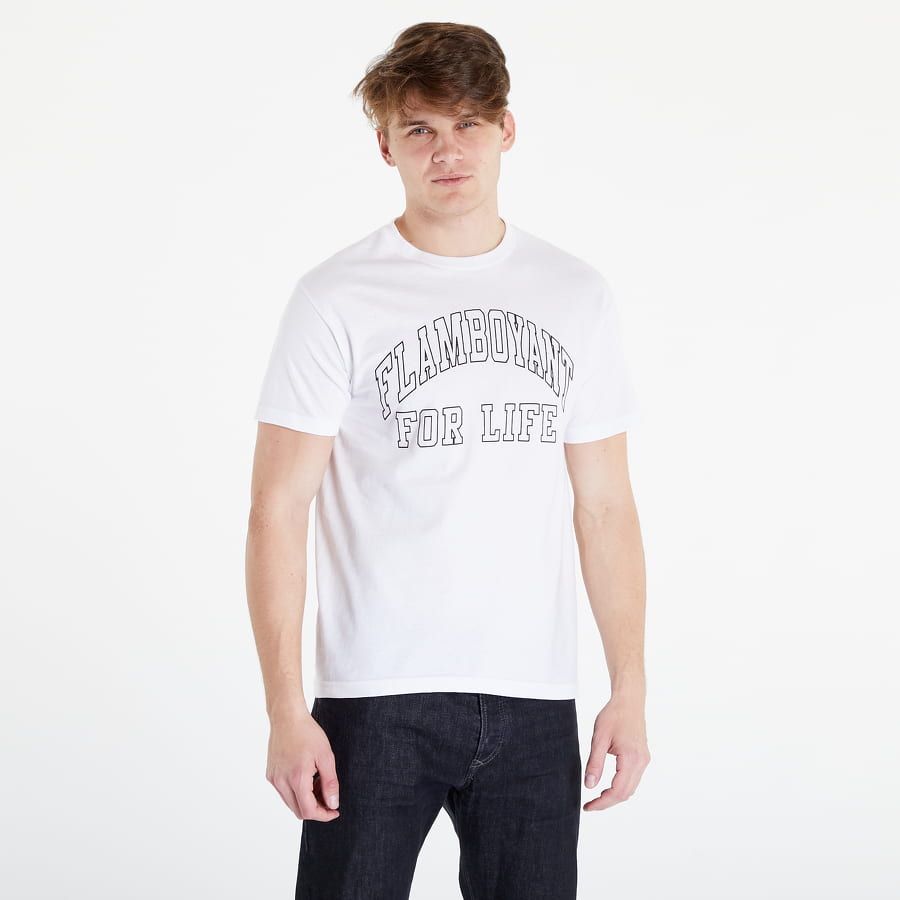 Тениска Pleasures Flamboy And T-shirt Бяло | P22F066 white, 0