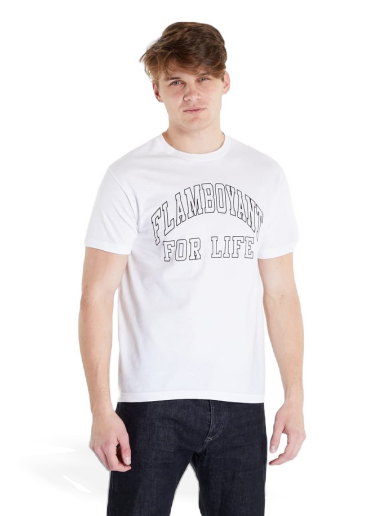 Тениска Pleasures Flamboy And T-shirt Бяло | P22F066 white