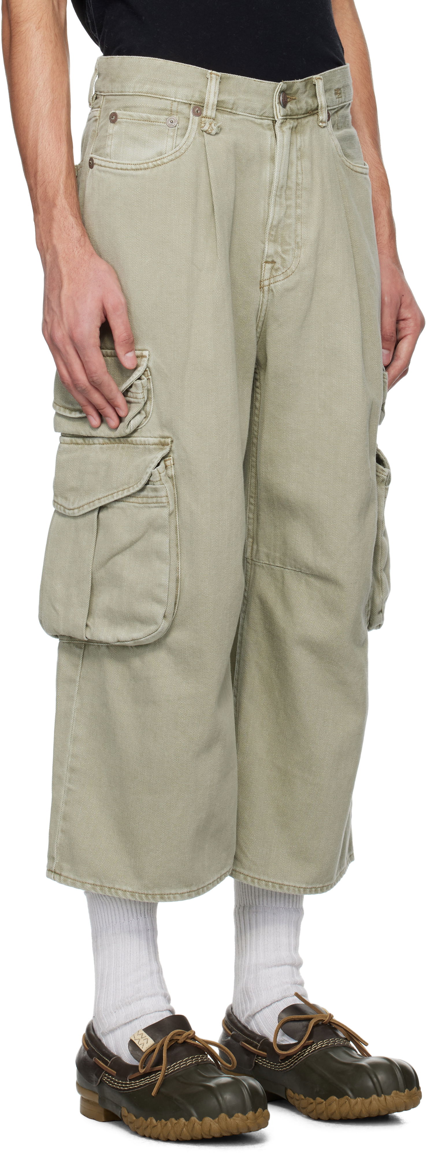 Карго панталони R13 R13 Cropped Multi Pocket Denim Cargo Pants Зелено | R13MD246-D292A, 1