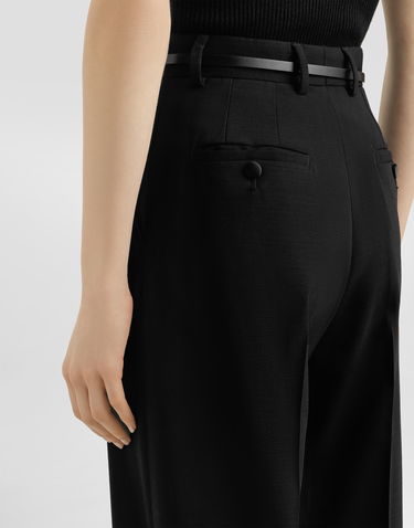 Панталони Dolce & Gabbana Dolce & Gabbana Bi-Stretch Wool Cuffed Trousers Черно | FTBM0TGDC7QN0000, 2
