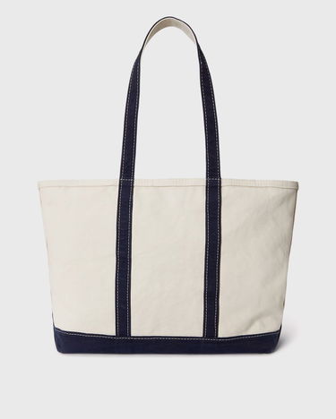Голяма пазарска чанта Polo by Ralph Lauren Polo Ralph Lauren Canvas Tote Bag Тъмно синьо | 405974612001, 1