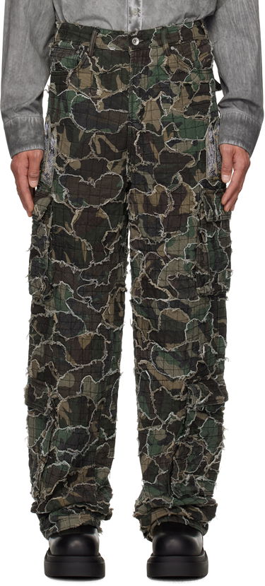 Карго панталони Who Decides War Who Decides War Washed Camo Cargo Pants Зелено | 1121140011SS25, 0