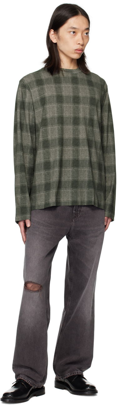 Тениска OUR LEGACY Our Legacy Box Check Long Sleeve T-Shirt Зелено | M4256BO, 3