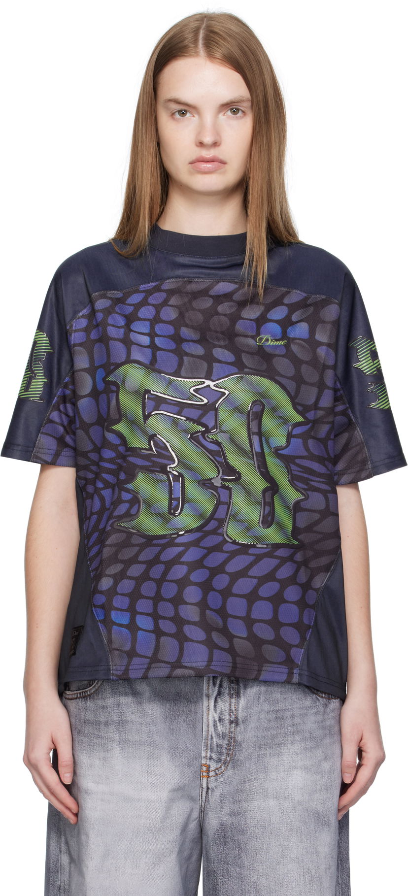 Фланелка Dime Dime N50 Jersey T-Shirt Тъмно синьо | DIMEFA256NVY