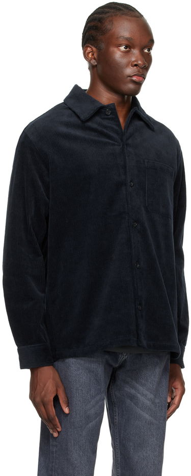 Риза Samsoe Samsoe Samsøe Samsøe Damon Corduroy Shirt Тъмно синьо | M23300049, 1