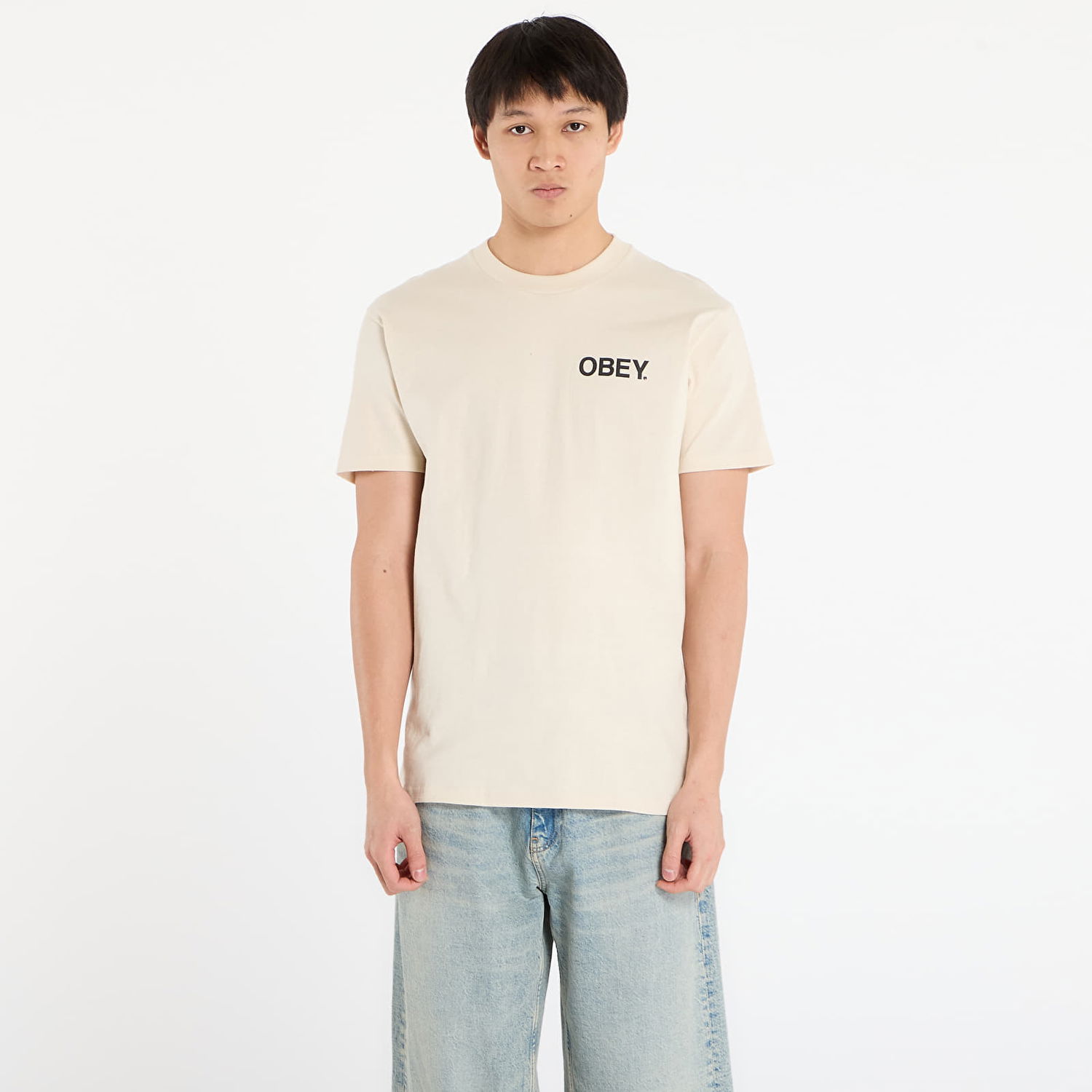 Тениска OBEY Doberman Classic T-Shirt Бежово | 165264249-CRM, 0
