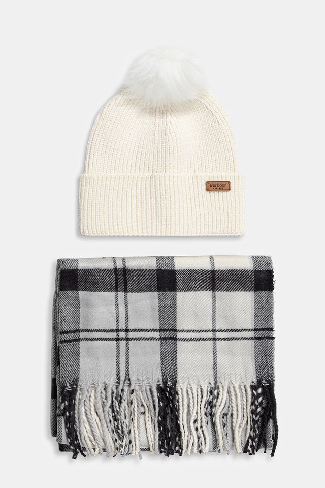 Barbour Beanie Hat and Scarf Set