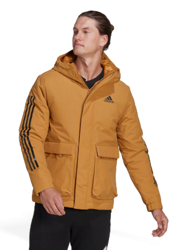 Яке adidas Originals Utilitas 3-Stripes Hooded Jacket Кафяво | HG8723